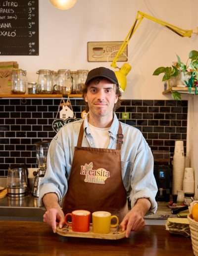 serving coffee